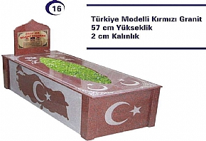 Ayyıldızlı Granit Mezar Modeli Özkan Mermer