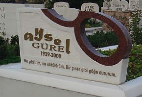Kalın Mermer Beyaz Baş taşı Modeli