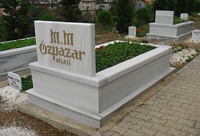 4 Lük Baş Taşı Beyaz Marmara Taşı Modeli